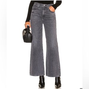 Citizens of Humanity High Rise Wide Leg Jeans in Karma Gray